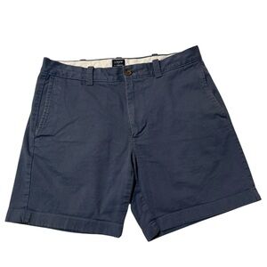 J. Crew Men's Dark Blue Flat Front Chino Shorts